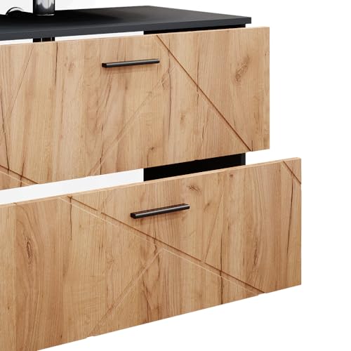 Vicco Set Mobili Bagno Irma, Antracite/Rovere, 4 Parti - 6