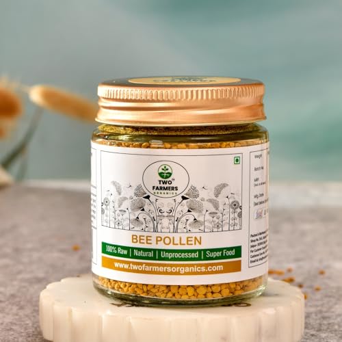 Bee Pollen 100% Raw & Unprocessed – Natural Plant-Based Protein – 100g (Glass Jar)