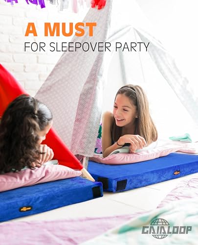 3 Inch Thick GAIALOOP Memory Foam Camping Pad Futon Mattress, Portable Floor Sleeping Mat Sleepover Guest Roll Up Glamping Mattress [Cot:72 * 24 * 3"] - Thumbnail 7