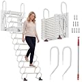 Wall Mounted Attic Ladder, 12 Step Folding Attic Stairs