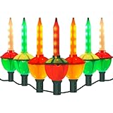 Christmas Multicolor Bubble String Lights, 9.5 Feet Christmas Decorations Lights Outdoor with 9 LED Flash Bubble Bulbs, Vintage Multicolor Bubble Light for Xmas Tree Holiday Party Decor Lighting