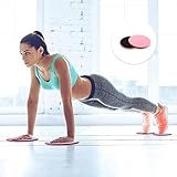 SRJQXH 4 Stück Doppelseitige Gliding Discs, Sliders Fitness, Fitness Disc Slides für Fitnessstudio, Training, Bauchmuskeln, Yoga, Pilates, für Teppich, Fliesen, Laminat, Holzboden(17.5 cm)