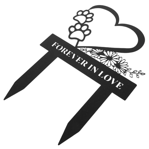 LOORGVEL Piquet Commémoratif pour Chien Métal Marqueur de Tombeau pour Animaux Décoration de Jardin Extérieure Résistante à Eau Souvenir pour Chien et Chiot Installation Facile