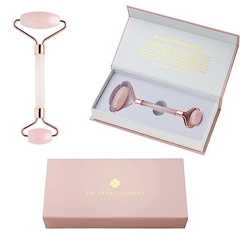 Heart Company Rose Quartz Face Roller for Skin Care
