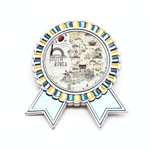 Broche carte de la Corée du Sud cadeau idéal en métal taille M