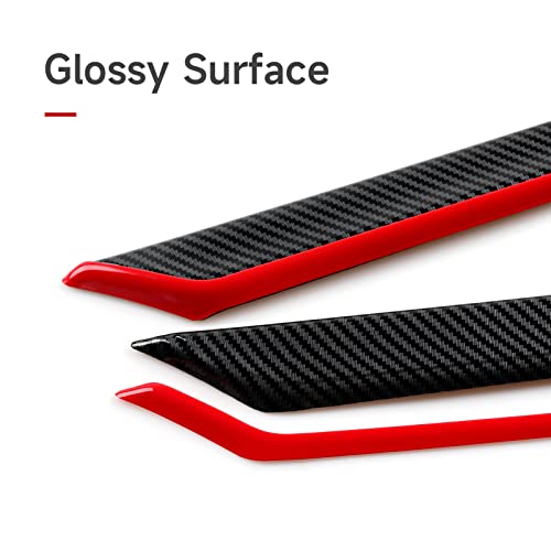Image of Front /Rear Doors Decor Strips Trim Decals for 2016-2021 Honda Civic 10th Gen Accessories ABS Carbon Fiber Stickers, Except for Sport /Hatchback /Touring