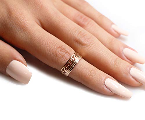 CloseoutWarehouse 925 Sterling Silver Maori Ocean Wave Ring (Comes in Colors)4