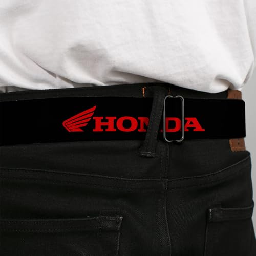 Buckle-Down Seatbelt Belt - HONDA/Wing Logo Black/Red - 1.0" Wide - 20-36 Inches in Length4