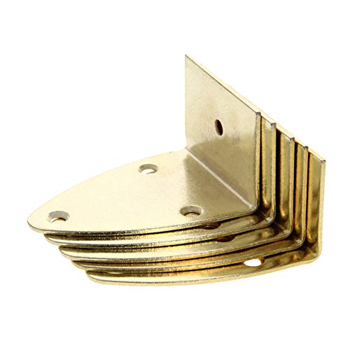 Image of MroMax Picture Photo Frame Metal Brace Bracket Hanger Gold Tone 27 x 26 x 42mm /1.06 x 1.02 x 1.65-inch Large 5pcs