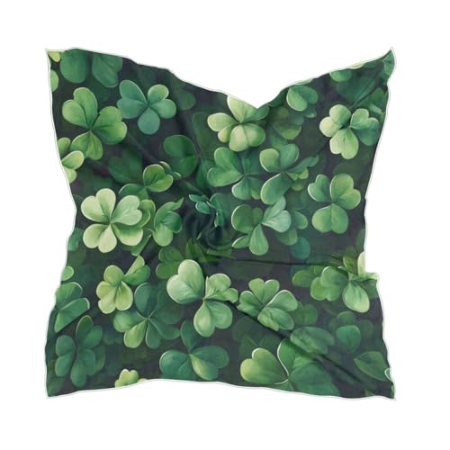 St. Patrick's Day Shamrock Silk Head Scarf 24