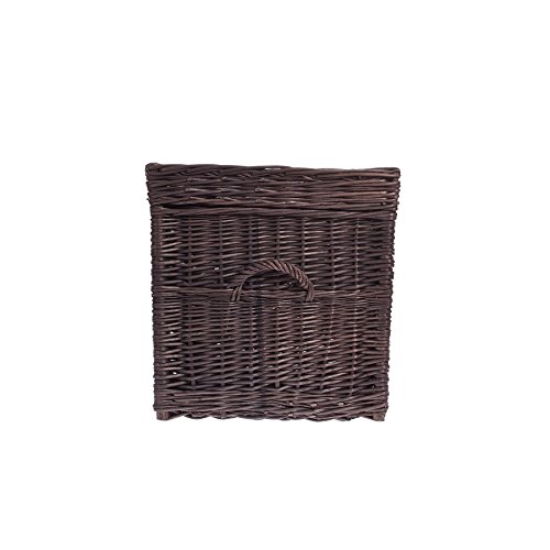 Cesto in Vimini, 70 x 42 x 47 cm, Cesto, Marrone Scuro., 70 x 42 x 47 cm