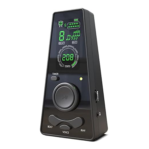 Electronic Digital Metronome with Timer for Guitar, Piano, Violin, Ukulele Practice, Advanced Universal Metronome with Tempo Knob, Vocal Counts, Type C and Timing