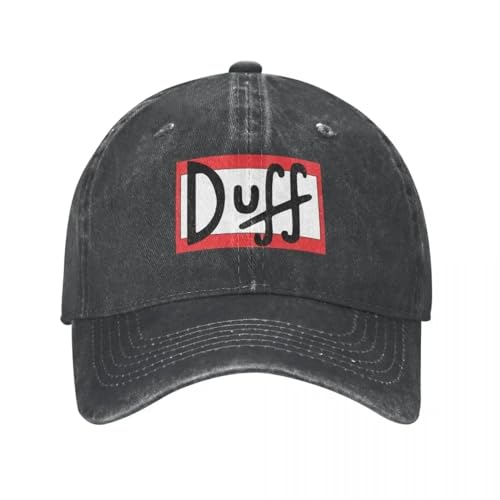 Gorra cálida Logo de Cerveza Duff Gorras de béisbol Unisex Sombreros Lavados de Vaquera desgastada Gorra Regalo Vintage para Correr Golf al Aire Libre Regalo de Tocado