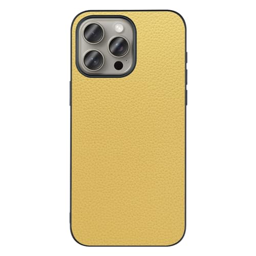 LOOF LUXURY-SHELL �{�v ���U�[ �X�}�z�P�[�X for iPhone 15 Pro Max �p �P�[�X �J�o�[ �X�g���b�v�z�[�� �V���v�� �ϏՌ� ���^ �y�� leather [�W���X�~���C�G���[]