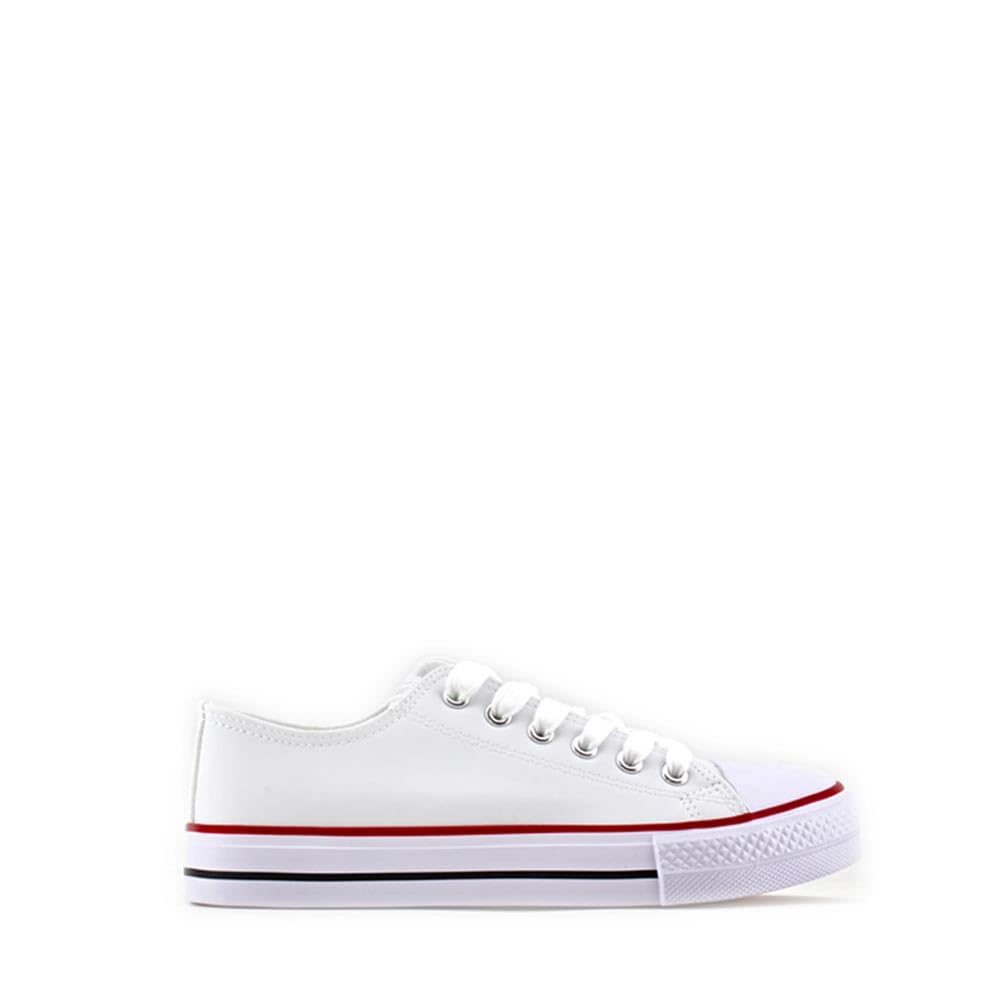 MODELISA Zapatilla De Polipiel Con Cordón Estilo Casual Mujer