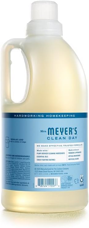 Miniatura 2 de Mrs. Meyer's Clean Day Rain Water - Detergente líquido para ropa de 64 oz. 1 paquete - Caja de 66