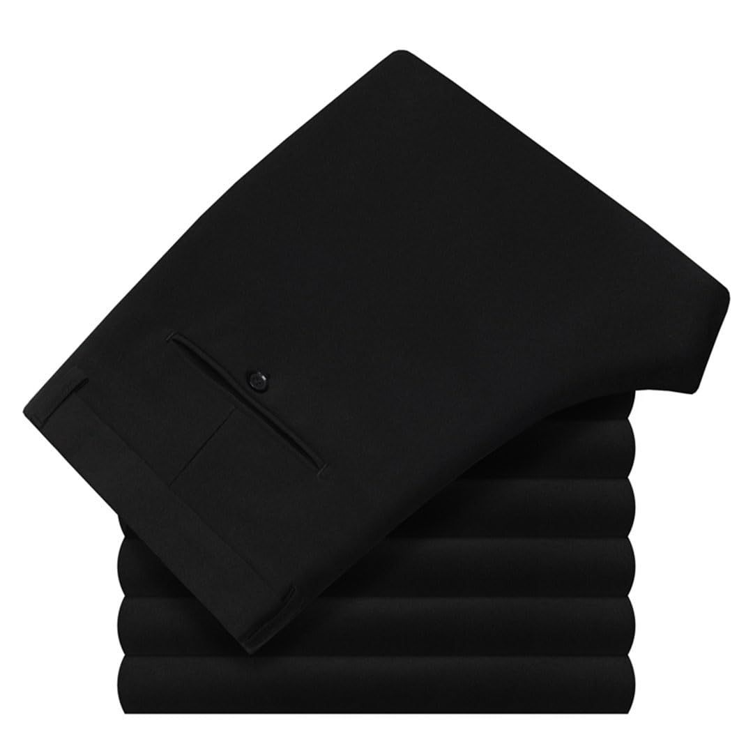 Vogrtcc Pantalones De Traje De Talla Grande para Hombre Pantalones Sueltos Rectos Casuales De Negocios