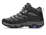 Merrell Women's Moab 3 Thermo Mid Waterproof Snow Boot, Black/Orchid, 9