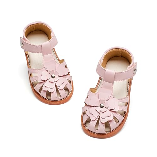 Image of Felix & Flora Toddler Girls Sandals Flower Girl Shoes Soft Rubber Princess Flat Shoes