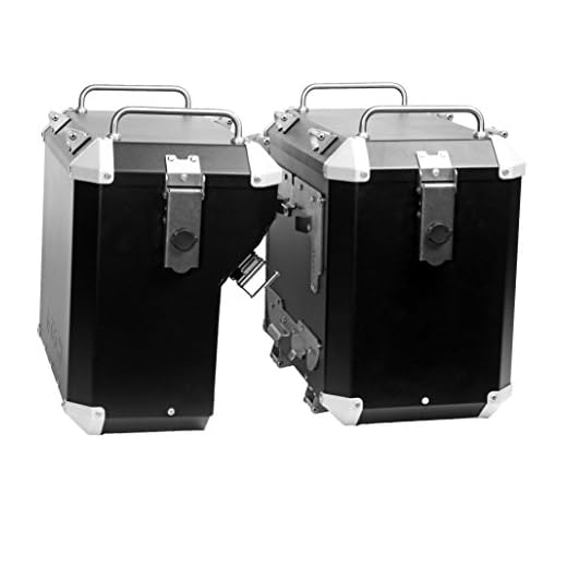 Mytech- 47 Kit de maleta color negro de 41 litros montado directamente en los marcos estándar originales para - R 1200 GS Adventure LC - R 1250 GS Adventure - F 850 GS Adventure