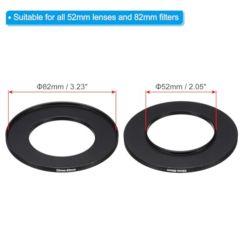 PATIKIL 52mm-82mm Metal Step Up Ring with Cleaning Cloth - Image 2