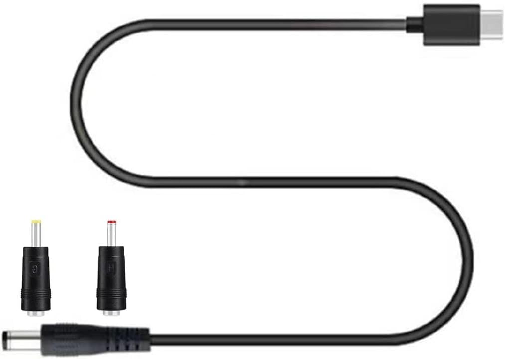 USB C to DC 5.5mm x 2.1mm Power Cord, USB Type C Input to DC 12V Out Charging Cable, Work with PD Charger and PD Power Bank.Output DC 12V 3A Max. Portable for Outdoor Test, Studio, office
