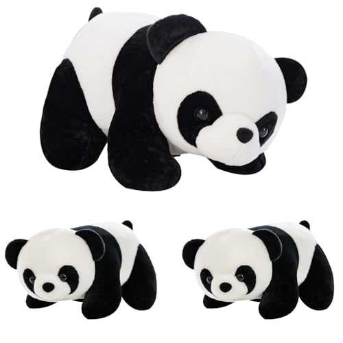 HOXSNII Panda Muñeco de Peluche, Cojines de Peluche con 2 Pequeño Panda Juguetes de Peluche Almohada de Felpa Kawaii Figura de Peluches Juguetes Almohada de Peluches Regalo para Niños