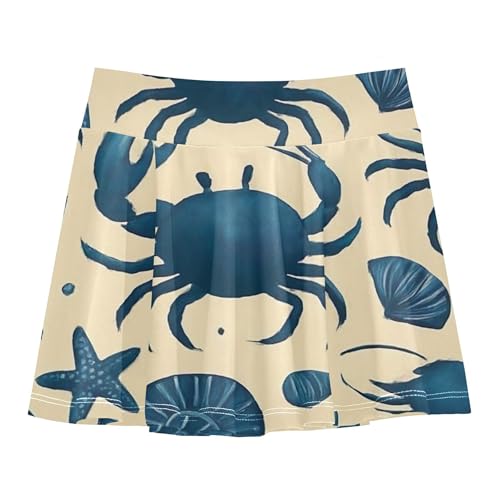 Playful Blue Crabs Girls Skorts Athletic Shorts Toddlers Tennis Skirts Flowy Butterfly 3t