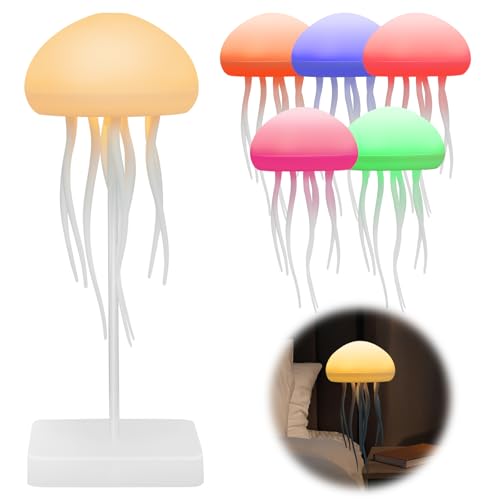 Adiwo Jellyfish Lamp Jellyfish Night Light Sound Sensor, LED Jellyfish Atmosphere Light Fullcolor Gradient