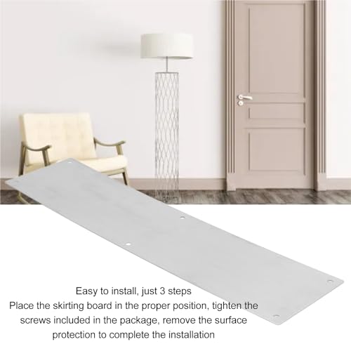 2er-Pack Türstoßplatten Dekorative Trittplatten aus Edelstahl 304 für Innen- und Außentüren