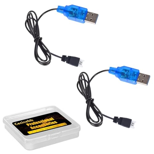 Cecicebb 1S Lipo 3.7V Charger Cable with Molex Connector Plug for SYMA and Holystone Quadcopters, Aircraft Models and Mini RC Drones Battery