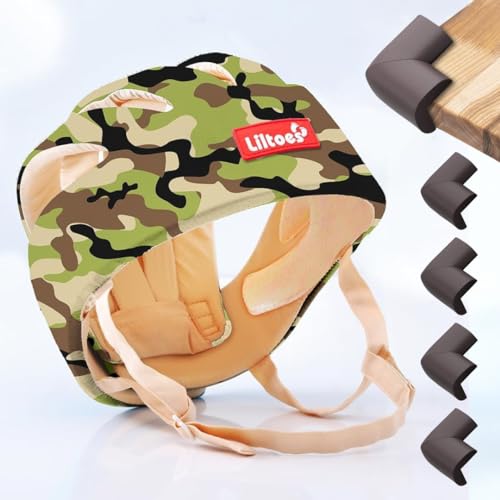 Image of Baby Safety Products Combo | LILTOES Baby Head Protector + Edge Guard for Safety of Kids 6M to 3 Years | Baby Safety Helmet with Corner Guard Protection (Camoflague+Corner)