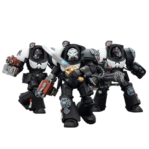 JOYTOY Action Figures Warhammer 40K Terminator Squad 1/18 Movable Model Collectible Figurine Ages 15+ (Raven Guard Terminator Squad - Set of 3)