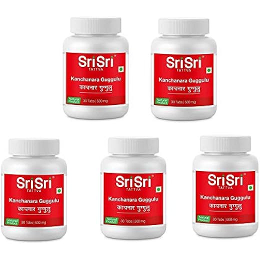 Sri Kanchanara Guggulu Tablets 60 Count Pack - 500mg