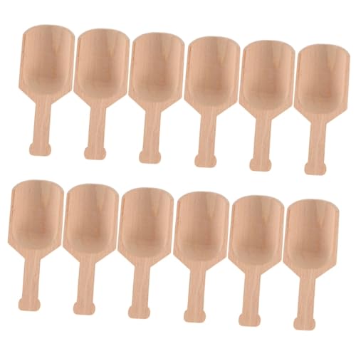 ULTECHNOVO 4sets Ergonomic Salt Scoops Mini Bath Salt Spoon for Tea Bath Household Restaurant Use 3pcs*4