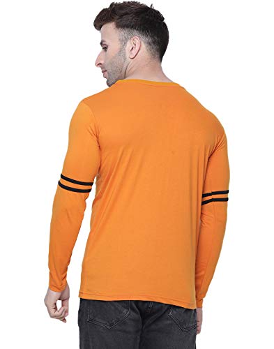 Image of Farbot Men's Regular Fit T-Shirt (FAR 002 XL Mustard Yellow XL)