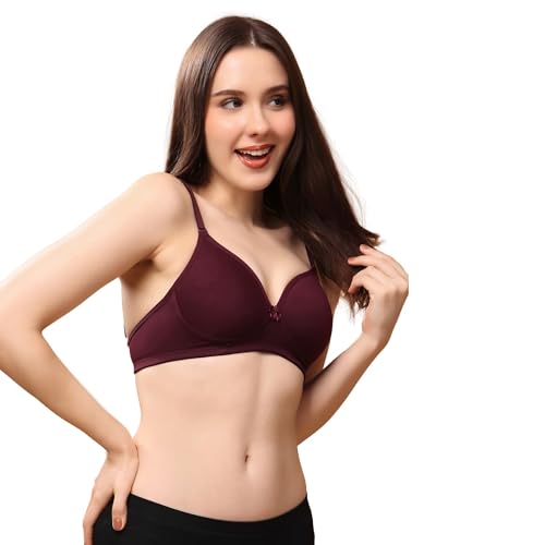 Image of Floret Women's Convertible-Straps T-Shirt Bra Lightly Padded & Non-Wired Medium Coverage Bra