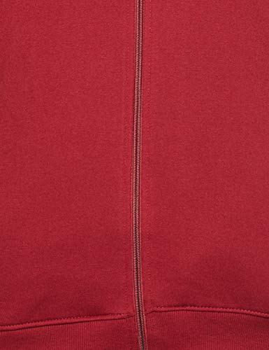 Image of Diverse Men's Cotton Blend Front Zipper Hooded Sweatshirt (DCMSSF07RC17L35-4275B Maroon S)