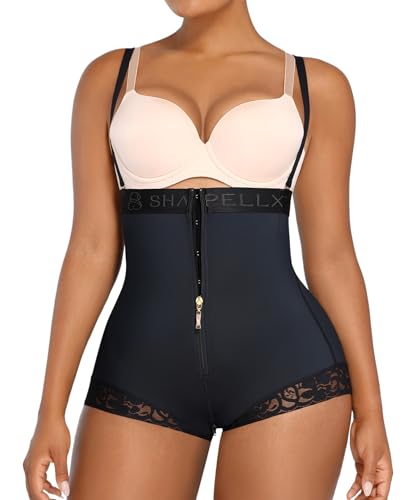 SHAPELLX Shapewear Tummy Control Butt Lifter Panties Faja Body Shaper for Women High Waist Trainer Open Bust Bodysuit