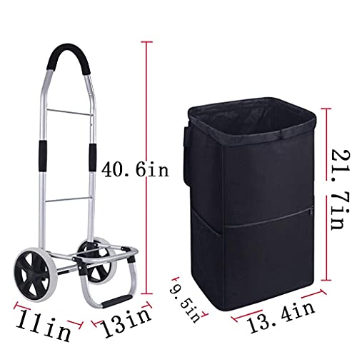 Chariot de courses pliable portable et léger facile à manœuvrer - 3