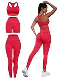 SALSPOR Conjunto de entrenamiento de 3 piezas para mujer, M