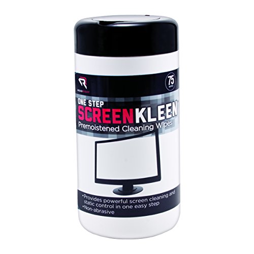 Read Right OneStep Screen Cleaner Wet Wipes, 75 Wipes per Pop-Up Tub (RR1409)