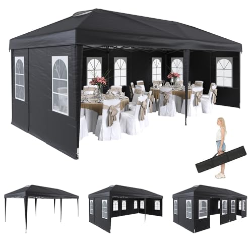 EROMMY 10x20 Heavy Duty Pop Up Canopy Tent, Waterproof...