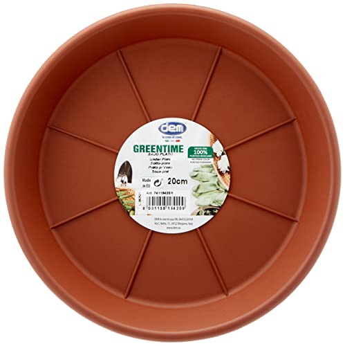 BigBuy Garden Bajo Plato para MACETAS 20CM, Bianco, 20 centimeters