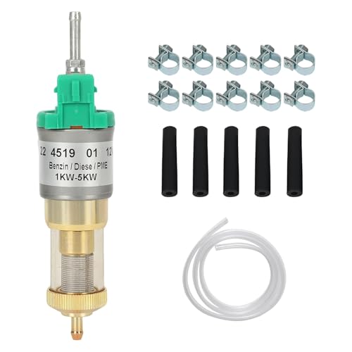 Diesel Heater Fuel Pump Double Filter Quieter Parking Air Heater 12V 22ML Fuel Metering Pump with Fuel Hose for Chinese Diesel Heater 2KW 3KW 5KW Fit for Eberspacher Airtronic D2 D4 D5