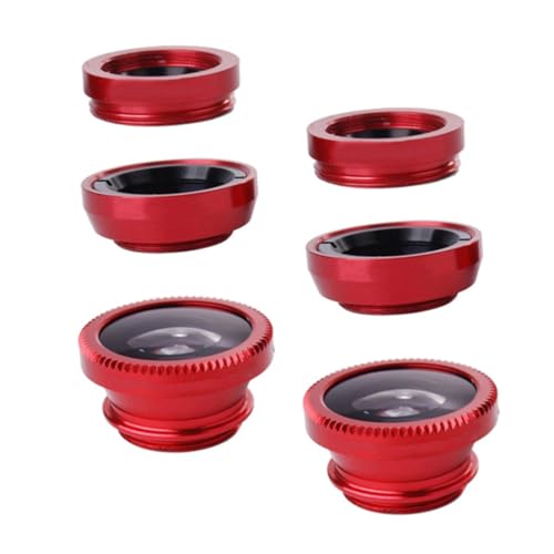 KICHOUSE 2 Juegos Kit de Lentes Smartphone Gran Angular Ojo de Pez y Macro con Funda de Microfibra para Fotografía de Paisaje y Flores Compatible Mayoría de Móviles