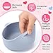 Domensi 4 Sets Kids Porcelain Bowls with Removable Silicone Sleeve 2-in-1 Porcelain Toddler Bowls Microwave Dishwasher Safe Cereal Snack Soup Dishes for Baby Children Feeding Supplies (Macaron Colors)