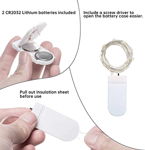 16 pack led fairy lights battery operated string lights 10 feet 30 led waterproof twinkle lights mason jar lights silver wire firefly lights for christmas party wedding patio… 6 16 pack led fairy lights battery operated string lights 10 feet 30 led waterproof twinkle lights mason jar lights silver wire firefly lights for christmas party wedding patio… - image 7