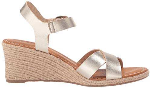 Image of Amazon Essentials Women's Espadrille Wedge Sandal with Adjustable Buckle, Elastic Strap
