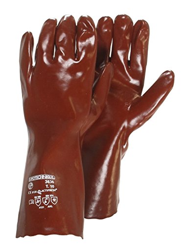Greenstar - Guantes mixtos de ácido, marrón, talla 10-XL